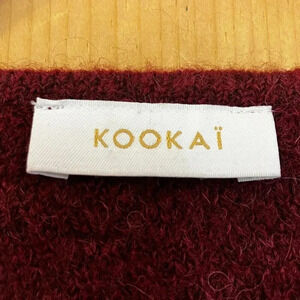 KOOKAI Womens Alpaca Wool Designer Fuzzy Luxury Sweater Size Large 3 Red FA EXC